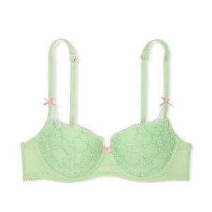 Green Lace Underwire Bra